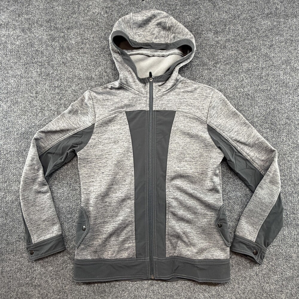 Kuhl Jacket Womens Small Gray Fozza Fleece Hooded Full Zip Softshell Outdoor